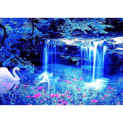 Pintura de diamantes 5D Diy Cascada Bordado de diamantes Punto de cruz