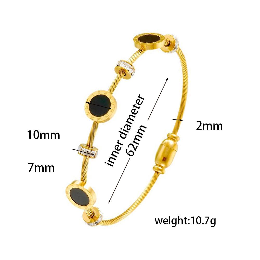 2026 Браслет с римскими цифрами Простой темперамент Благородный Геометрический Женский браслет Модный стиль INS 19CM