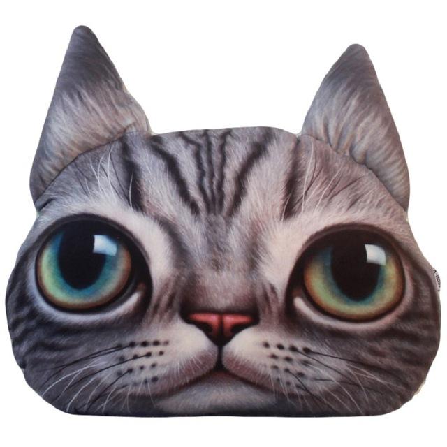 35cmx36cm 3D Cute Cat Dog Head Pillow Cushion Home Sofa Car Seat Cushions Creative Cartoon Cat Nap Pillow Cushion Gift
