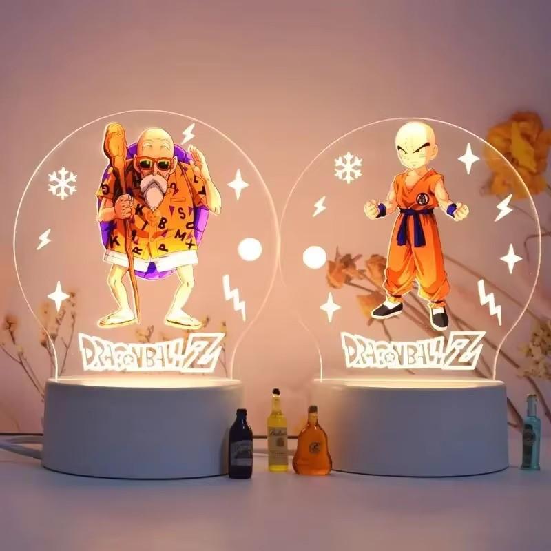 Dragon Ball Night Light Series Animation Figures 3d Ornaments Goku Cartoon Stand Table Lamp Desktop Decoration Xmas Gifts