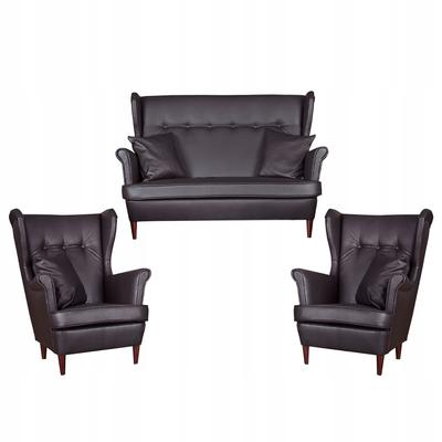 Relax-Set Ohrensessel Möbel Öko-Leder Sofa Sessel skandinavisch Family Möbel