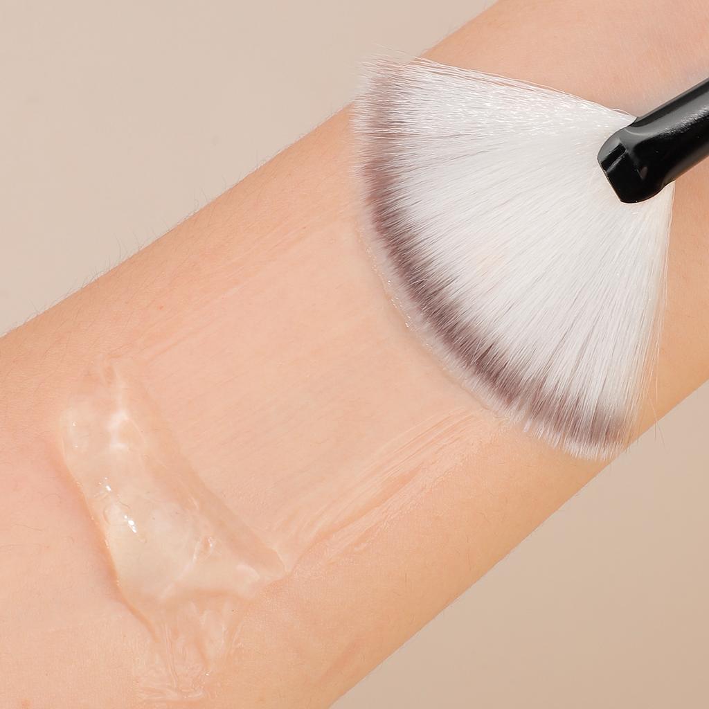 Profesionální ručně vyráběné štětce na make-up Měkké kozí chlupy Saibikoho Malý vějířek Štětec na rozjasňovač a oční stíny Rukojeť z ebenového dřeva Štětec na make-up