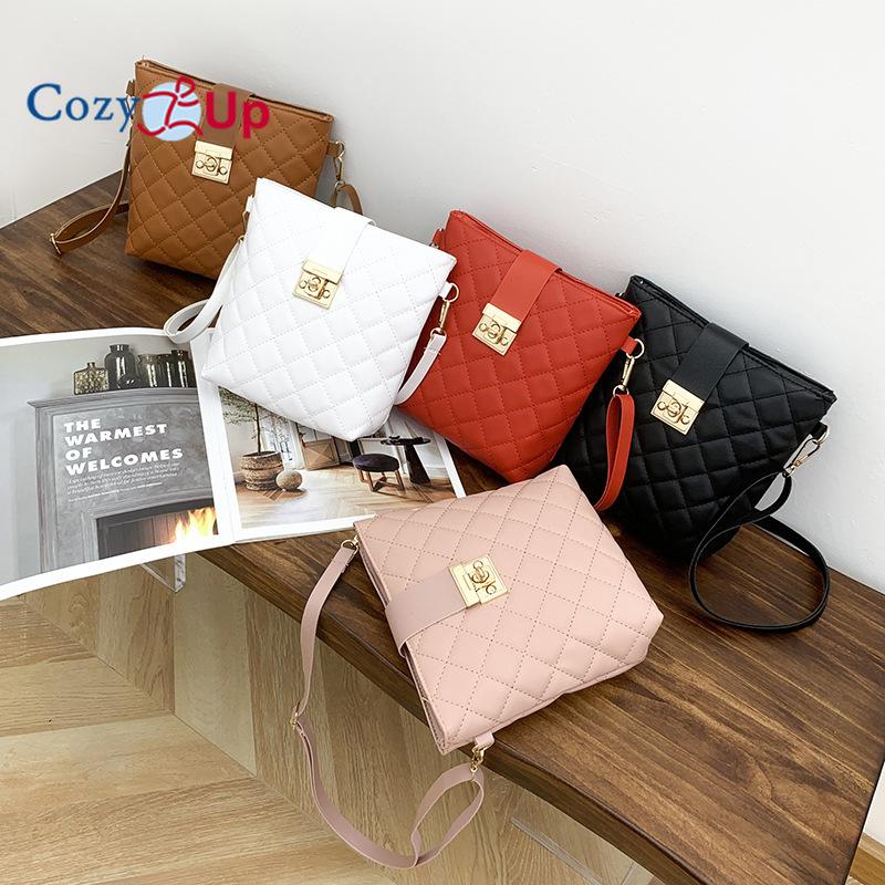 Cozy Up Ling Grid Pattern Bag Casual Women's Small Bag Minimalist Bucket Shoulder Bag