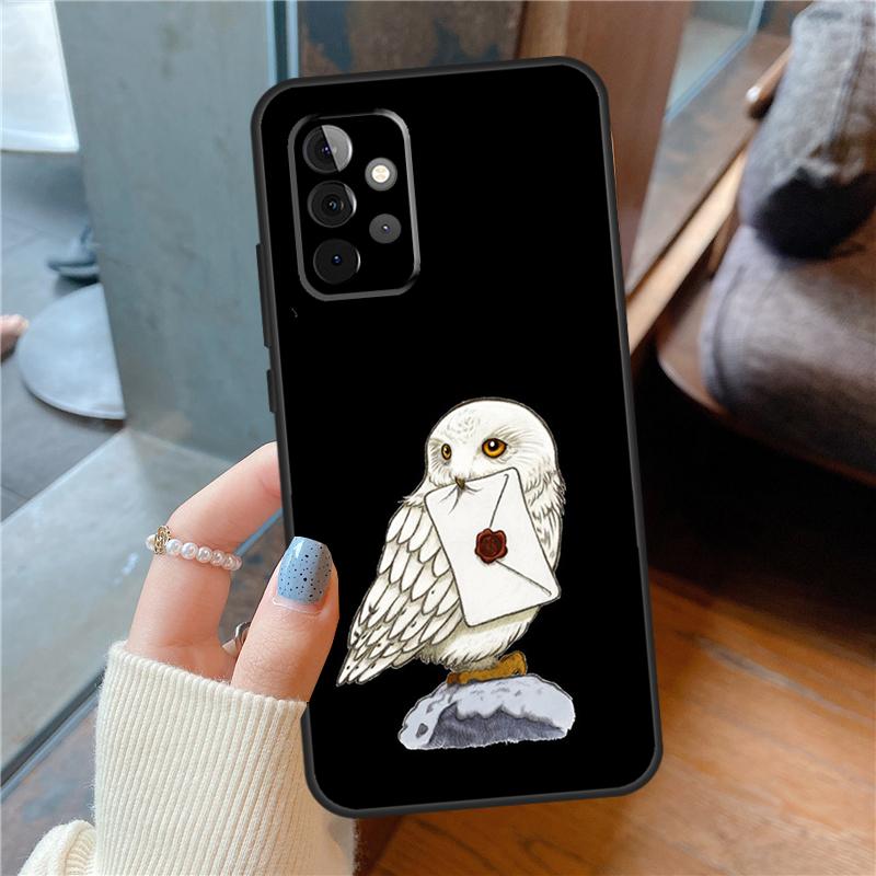 Cute Cartoon Owl Case For Samsung Galaxy A15 A52 A53 A33 A13 A34 A54 A14 A35 A55 A56 A36 A26 A16 A06 A22 A32