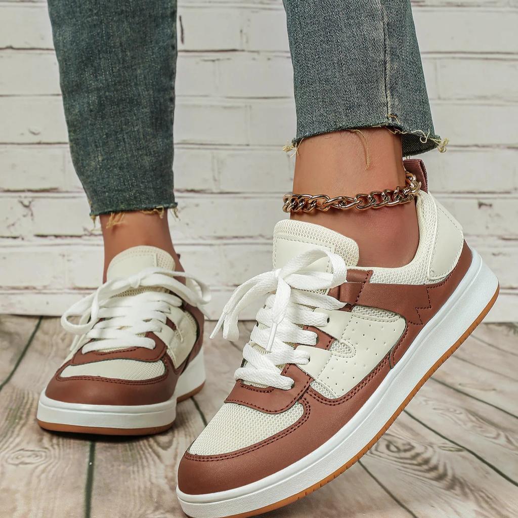 Board Shoes Mesh Casual Sneakers Fashion Flat Shoes Low-cut Leisure Sports Shoes Outdoor Walking Flats Casual Versatile