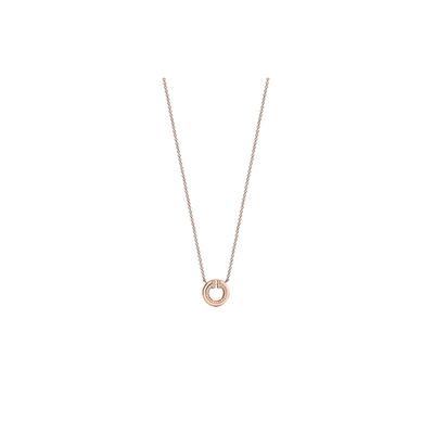 Tiffany & Co. Řada T Diamantový Perleťový Kruh 18K Růžové Zlato Náhrdelník Dámský náhrdelník 67467574