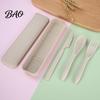 Compact Travel Cutlery Organizer Small Case, Portable Utensil Storage Box for Fork Friendly Straw Spoon Knife, Lightweight Work Picnic Durable