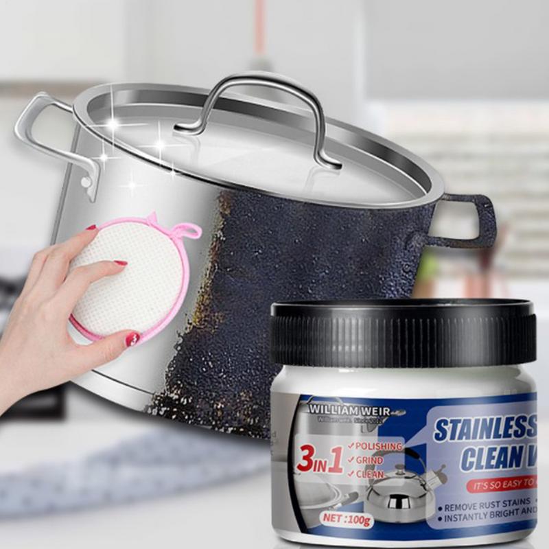 

100 г Крем для полировки металла Воск для чистки нержавеющей стали Средство для удаления царапин с нержавеющей стали Полироль для металла Крем для удаления ржавчины CHINA