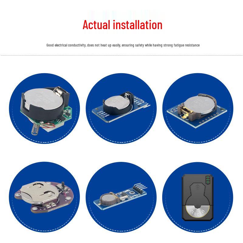 3V Coin Battery Holder for CR2032, CR1220, CR1632, CR2450 - Spring Contact SMD Connector