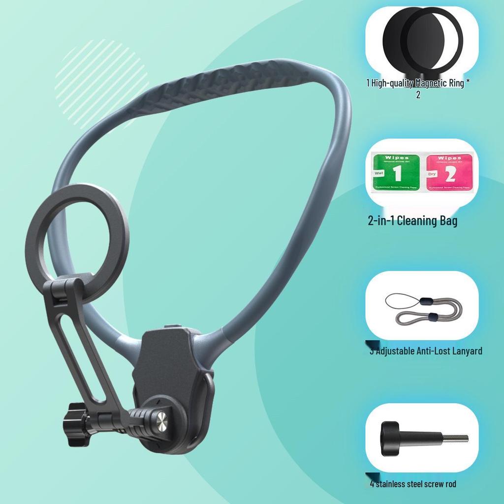 MagSafe Magnetic Phone & Action Camera Mount with Lanyard for Video Shooting