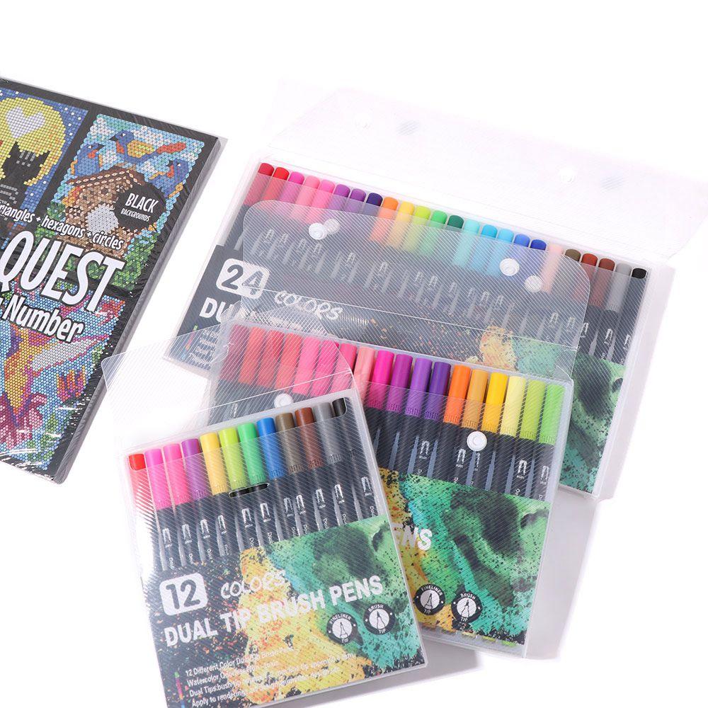 Cartoon Activity Color Painting Book Paper DIY Double-Sided Watercolor Pencil Digital Filling Quick-drying Paint By Numbers