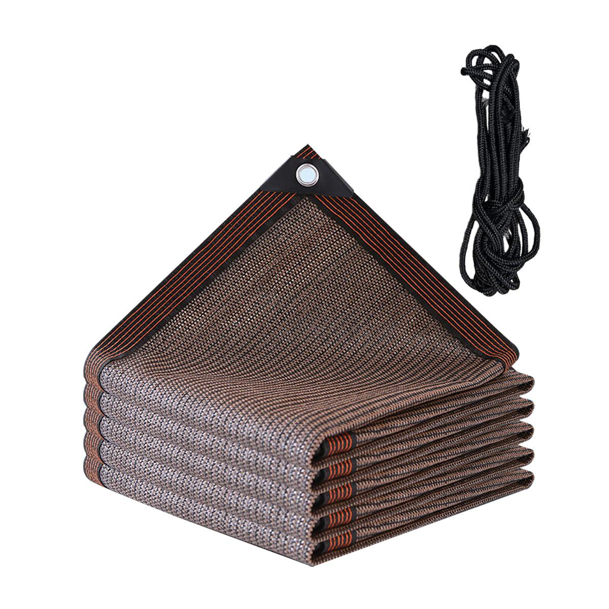 

Shadow Mesh Shade Garden 3x3 Full Awning Cloth Outdoor Decoration Gardening Supplies Cover Car Sunshade Fence Shading Net Balcon 2mX4m коричневий