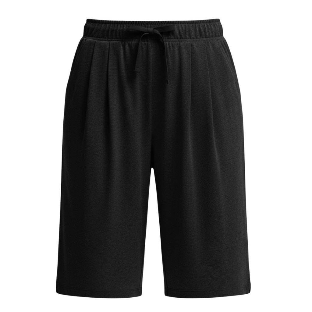 Women's High Waist Casual Shorts with Pockets Split Hem Elastic Waistband Drawstring for Fitness and Leisure