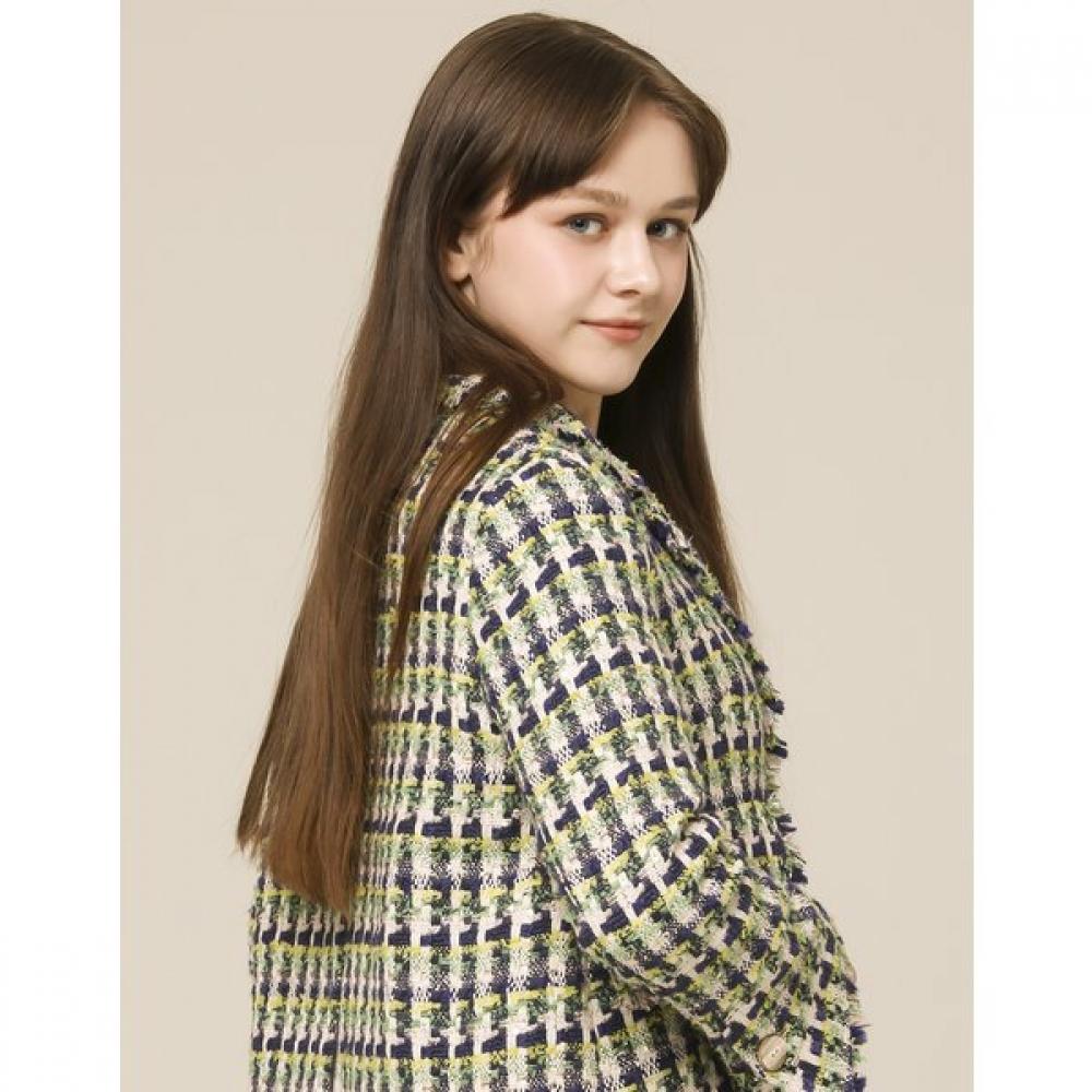 SON JUNG WAN Cut Off Tweed Jacket Zjk6161010