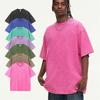 T-shirt in cotone 230G T-shirt Retro in Cotone Manica a Spalla Cadente Uomo Donna T-shirt a Maniche Corte Vintage Colore Unito Hip Hop T-shirt Larghe