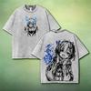 Rem Re:ZERO T-shirt Anime Manga Vintage Lavata Y2k T-shirt Uomo Donna Abbigliamento Estate Oversize Manica Corta Poliestere T-shirt Top
