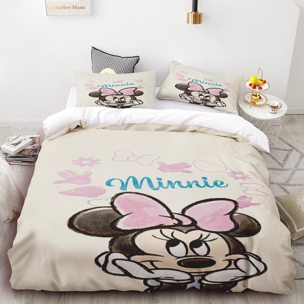 Mickey Minnie Mouse Cartoon Duvet Cover Soft Breathable Bedding Custom Made Home Baby Bedroom Comforter Warm Gifts Queen/King