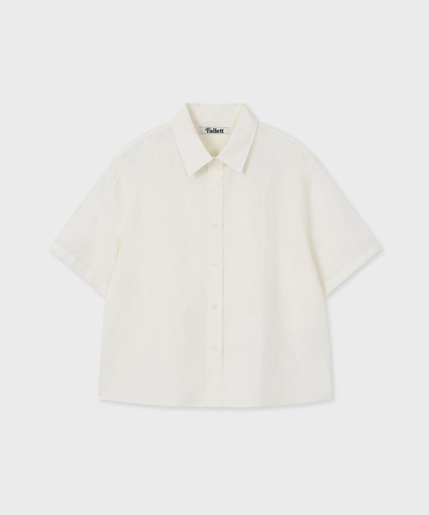 FALLETT Basic Short Sleeve Shirt Ivory