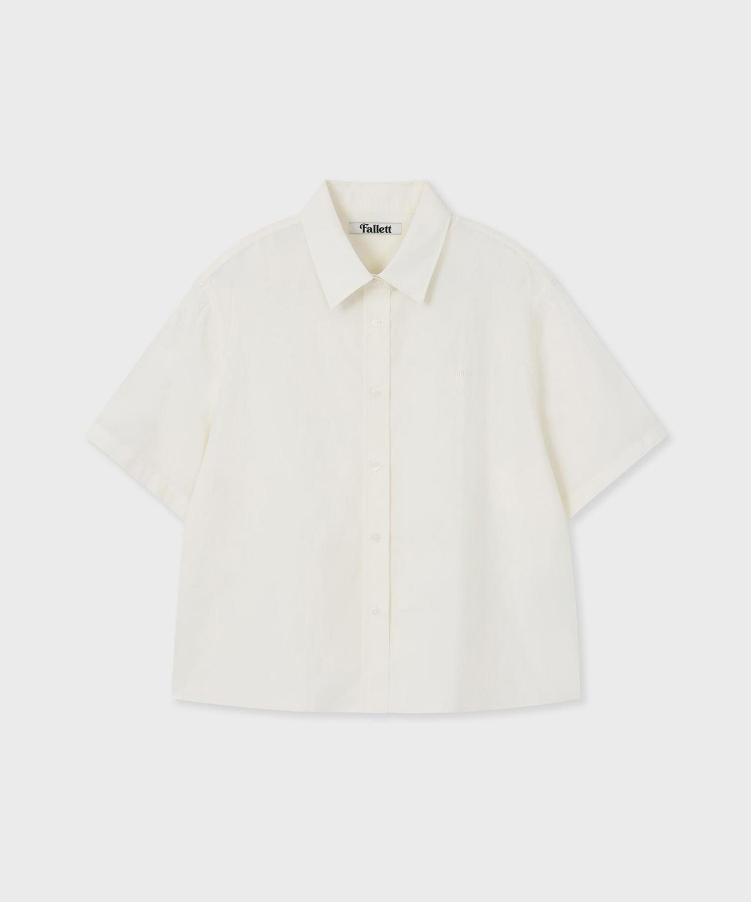 Pallet Basic Short Sleeve Shirt Ivory Ivory/S