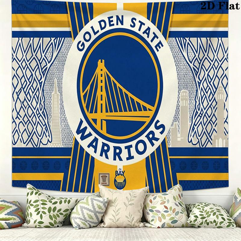 Golden State Warriors Wall Tapestry Aesthetic Wall Hanging Printed Fabric Blanket Decorative Tapestries for Bedroom Living Room Home Decor