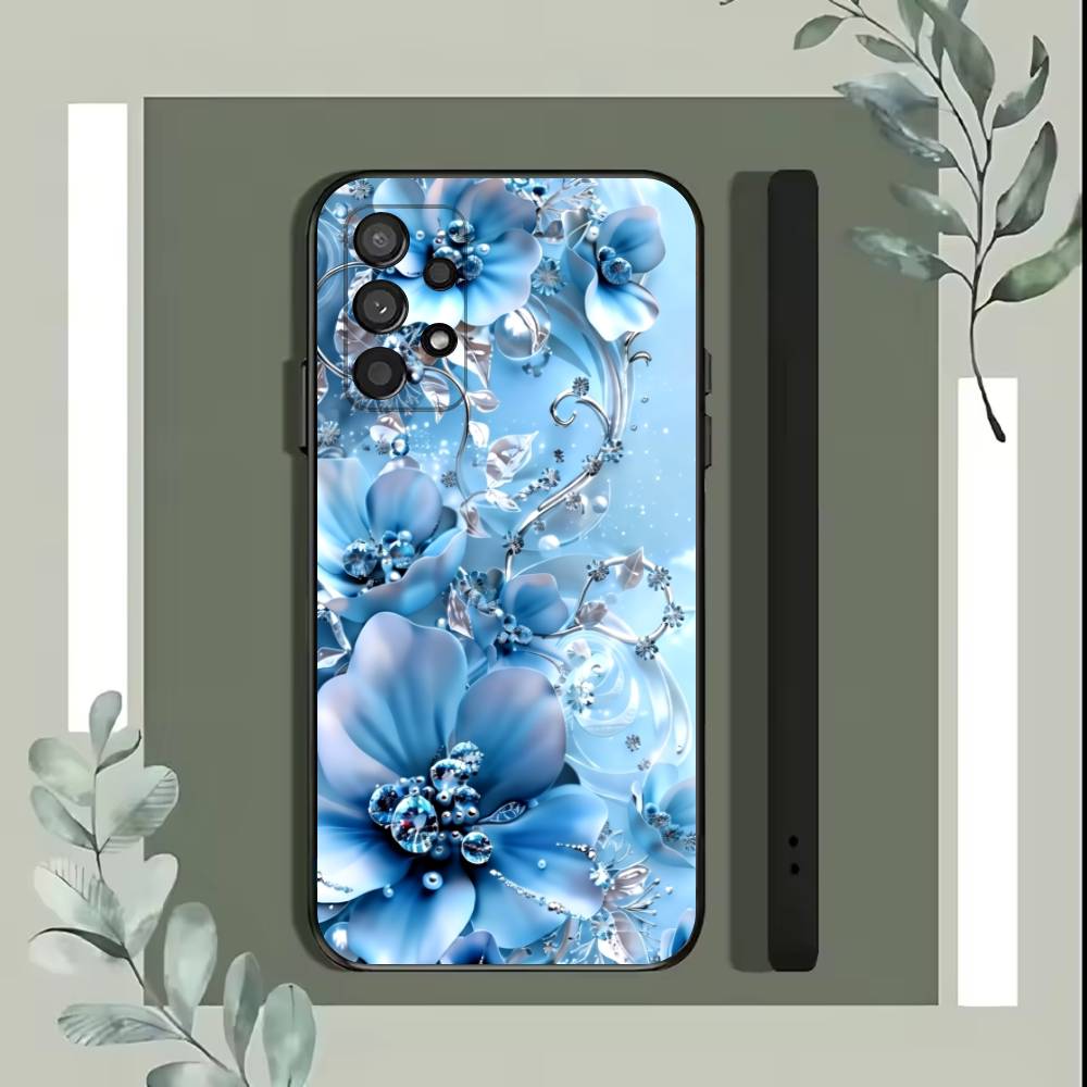 2016 Luxury Flower B Phone Case For Samsung S25,S24,S21,S22,S23,S30,Ultra,S20,Plus,Fe,Lite,5G Black Cover