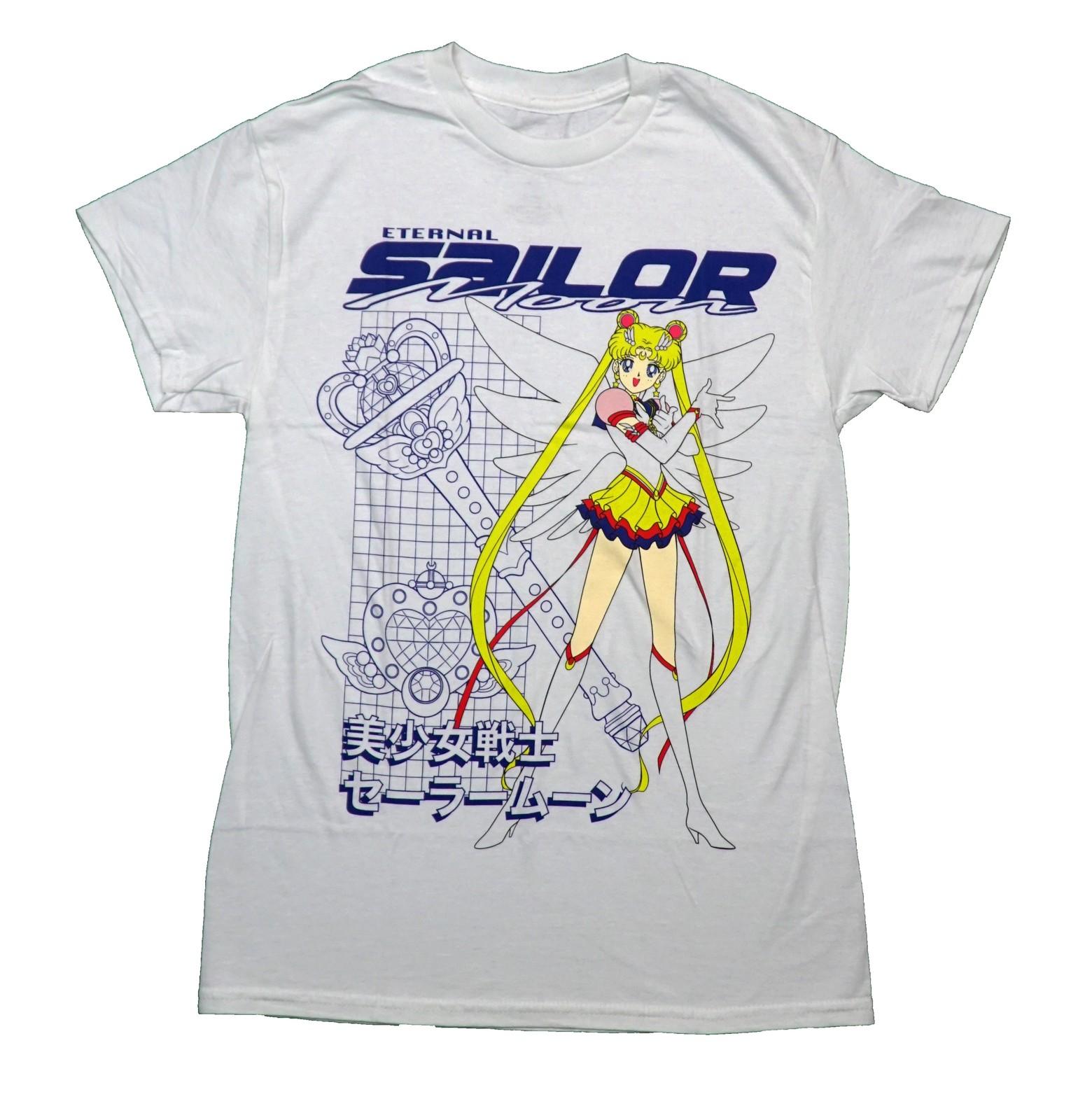 Sailor Moon New Adult T-Shirt - Eternal Sailor Moon Standing Outlined Eternal S разноцветный