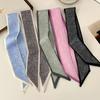 Silkemateriale Geometrisk Blomstret Tørklæde Smal Lang Halsrem Dame Accessories