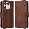 Flip Case for Motorola Edge 50 Ultra, Card Slot, Brown