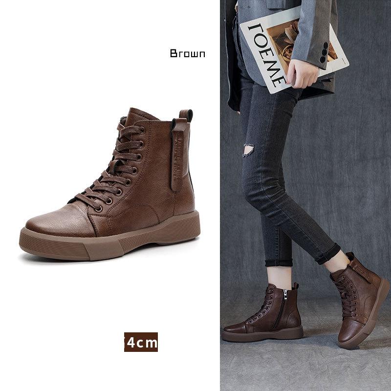 

Женская мода Мартинсы на толстой подошве Меховые ретро ботильоны Ботильоны женские на мягкой подошве 37 коричневый