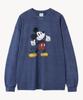 VTWO Vintage Washed Number One _Mickey_ Long Sleeve Tee (Navy)