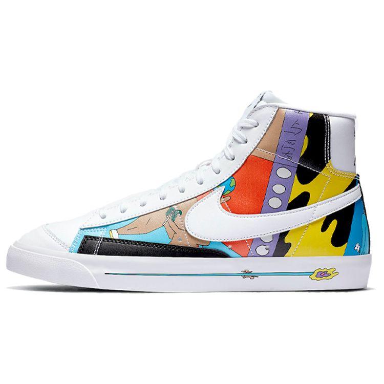 

Кроссовки унисекс Nike Ruohan Wang x Blazer Mid 77 Flyleather разноцветные CZ3775-900
