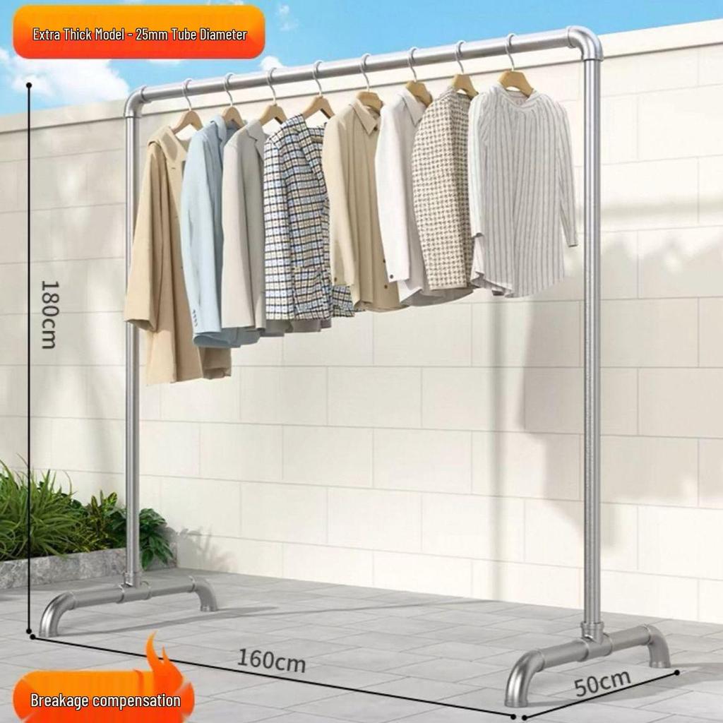Stainless Steel Floor-Standing Drying Rack for Clothes