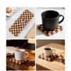Rubber Wood Checkerboard Coaster Insulation Coaster Wood Carbonized Coaster Tea Tray Cake Tray Coaster