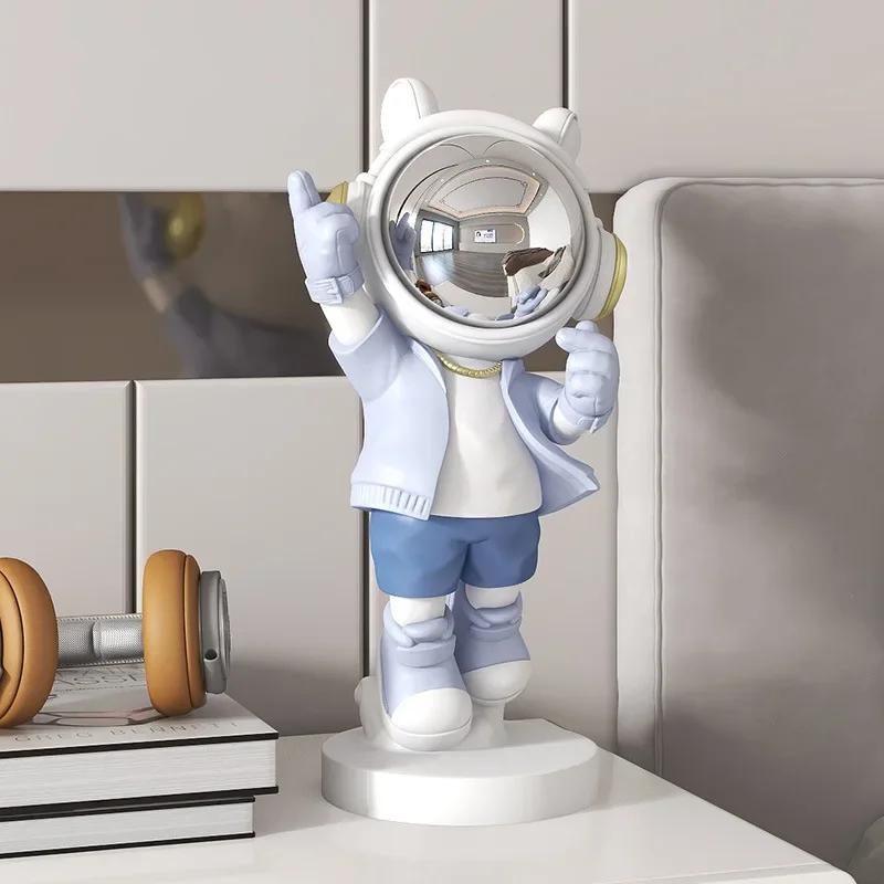 Harz Astronauten Skulptur Kreative Heimdekoration Cartoon Animation Raumfahrer Puppe Statue Wohnzimmer Büro Schreibtisch Ornamente Geschenk