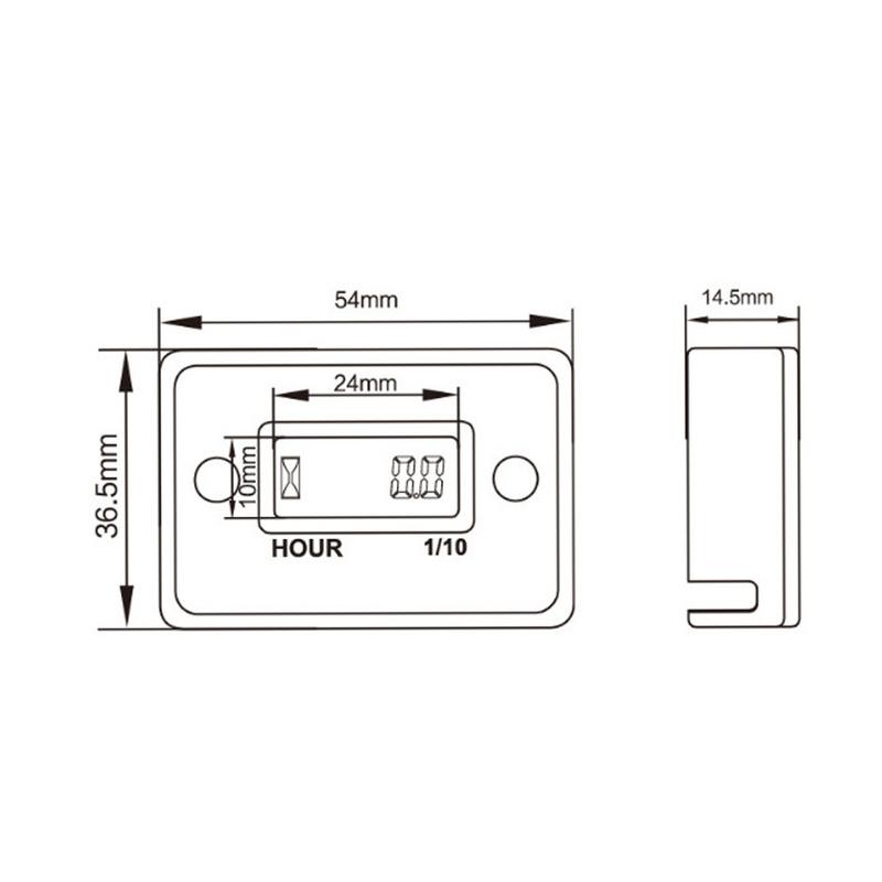 Inductive Tachometer Hour Meters for Motorcycle/Boat Engines Counter Hour Meter Hour Tachometer Waterproof