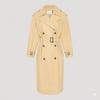 Designer Fit Handmade Trench Coat Women's Stylish Beige Genuine Lambskin Leather