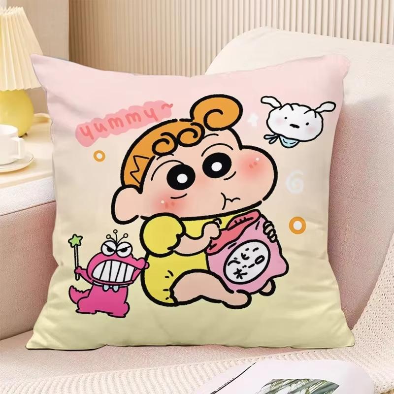 

Мультяшные наволочки Crayon Shin-chan, декоративные для дивана, для дома, с двусторонним принтом, квадратные, на подушку для гостиной 18x18Inch