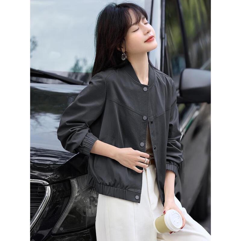 

Women s Casual Baseball Jacket S