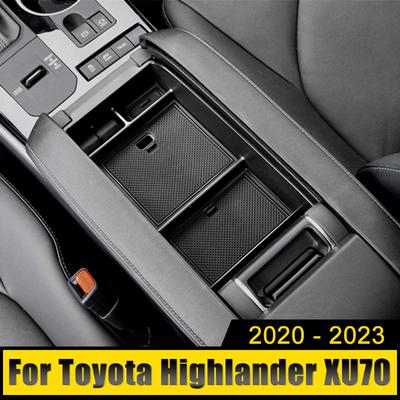 Auto Mittelarmlehnen Aufbewahrungsbox Für Toyota Highlander XU70 2020-2022 2023 Kluger Mittelkonsole Organizer Ablagefach Etui Zubehör