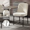 Dining Chairs Set of 2, with Thickened Seat Cushions and Metal Legs, Suitable for Dining Room, Living Room and Cafes, Black Frame, Velvet, Beige