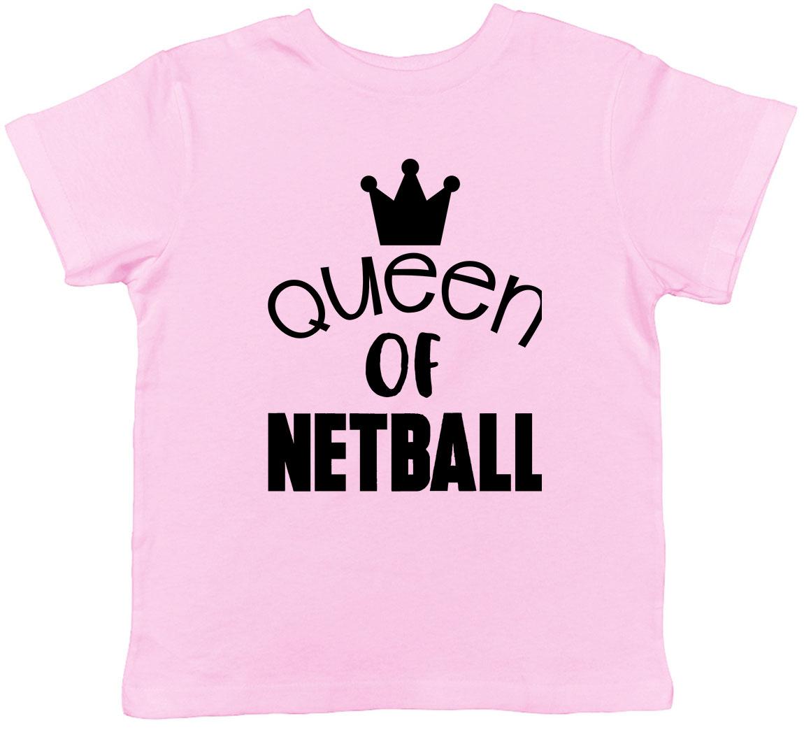 Queen of Netball Childrens Kids T-Shirt Boys Girls 120