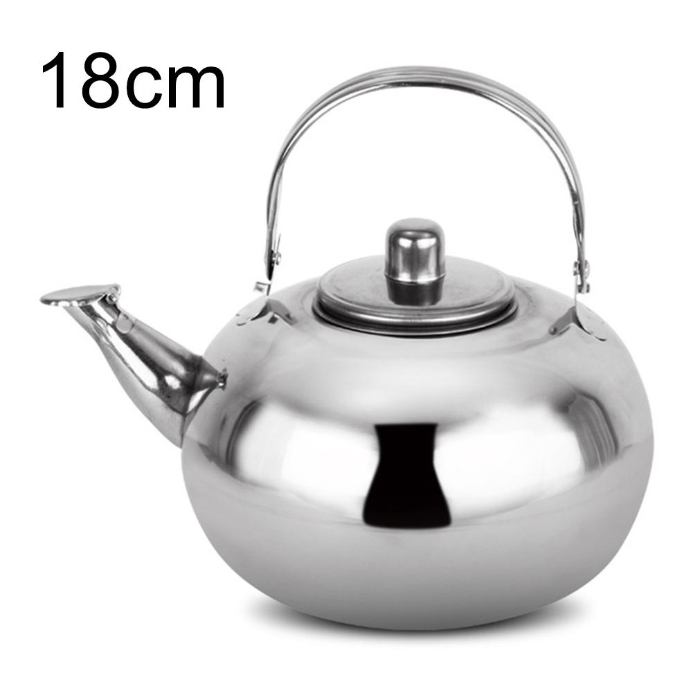 14/16/18cm Hot Water Kettle Stainless Steel Kettle Heat Resistant Handle Stovetop Camping Coffee Pot Teaware Kitchen Accessories