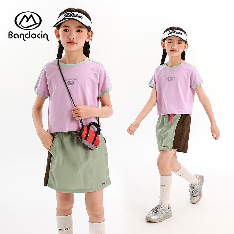 Girls  2025 Summer Short-Sleeve Sport T-Shirt 130