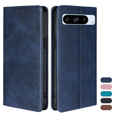 Luxusní magnetické pouzdro na telefon pro Google Pixel 8 7 6 Pro 8A 7A 6A 5A 4A 5 XL vyklápěcí kryt kožené knížkové pouzdro se stojánkem kryt Funda