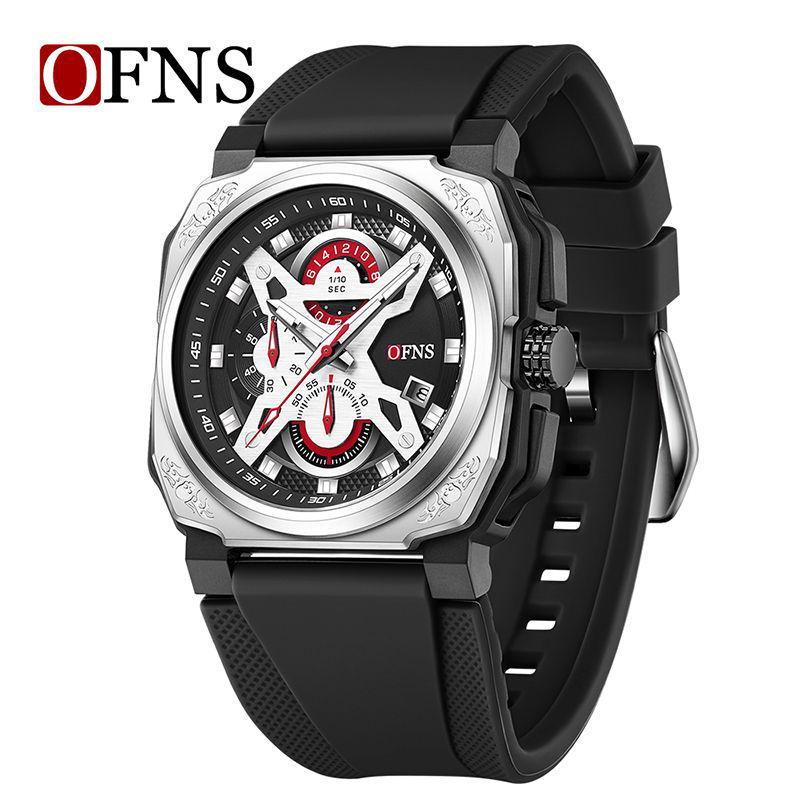 Oufannishi Men s Multifunctional Waterproof Quartz Chronograph Watch with Calendar