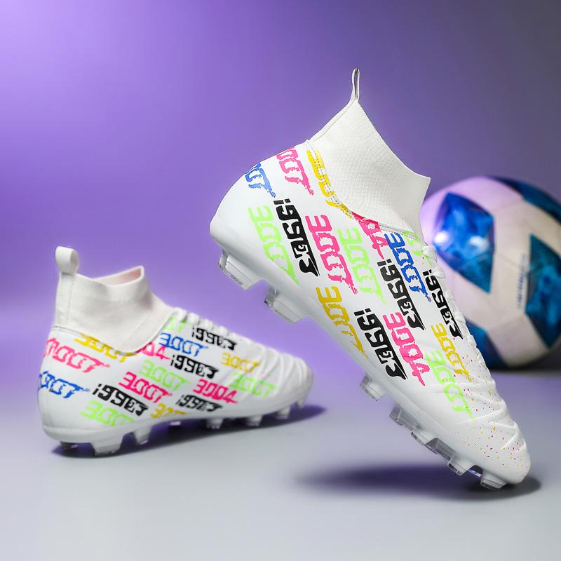 Football Shoes High -top Outdoor Men's Long Nails Sports Football Boots Large Size Young Sports Football Boots