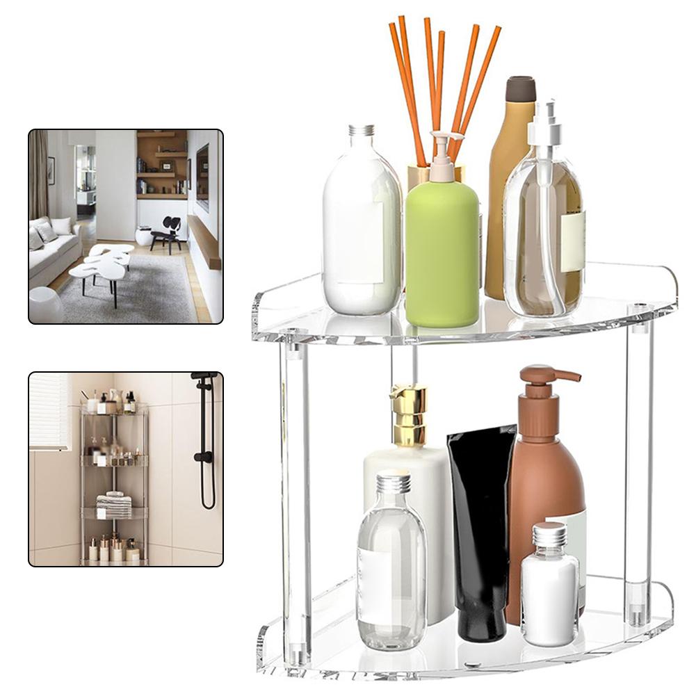 1111111111111111111111111111111111111111111111111 Object Decorations 2-Tier Acrylic Corner Organizer 7*7*8 Inches