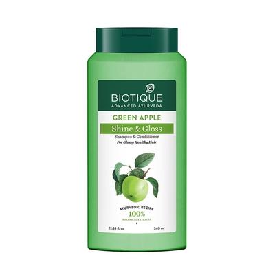 Shampoo condizionante alla mela verde (340 ml), Shampoo e balsamo lucentezza e lucentezza mela verde,