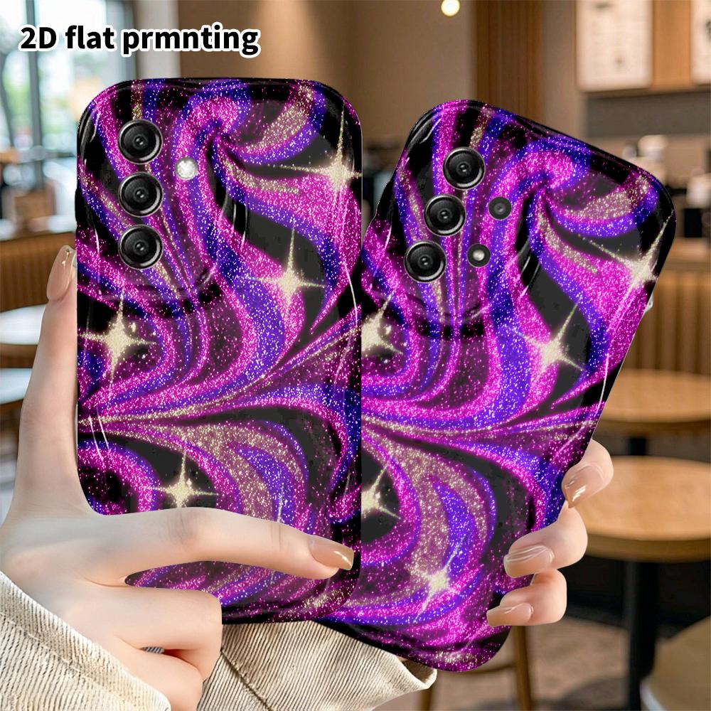 Phone case: 2D flat, suitable for Samsung Galaxy A34 A35 M05 M06 S20 S22 S21 FE Plus 5G protective case, swirl background, perfect Christmas and Hallo