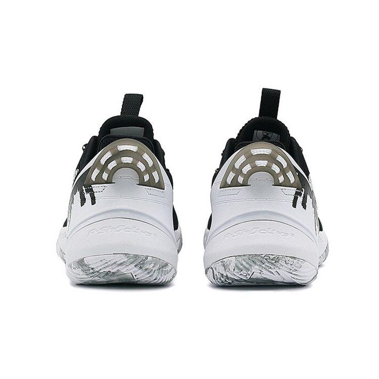 Anta Abrasion Resistant Low Top Performance Basketball Shoes Men's Black White 11931608S-2